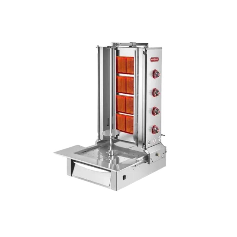 Işıkgaz 2166-A4 4 Radyanlı Doğalgazlı Alttan Motorlu Döner Ocağı